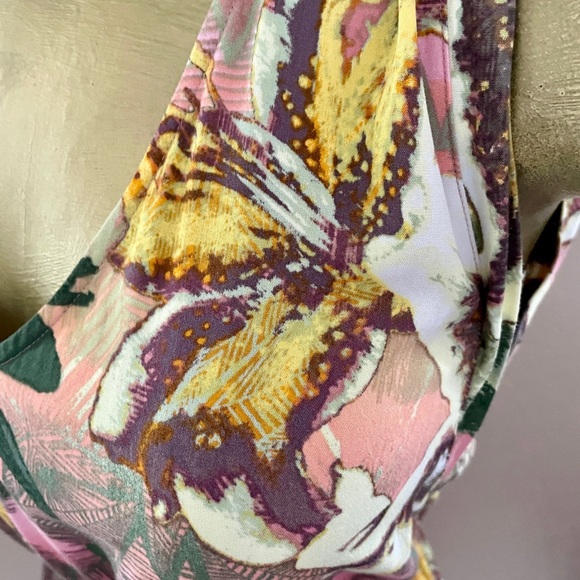 Tropical FLORAL Shorts ROMPER Retro Pinup Playsuit Size Small - Picture 8 of 9